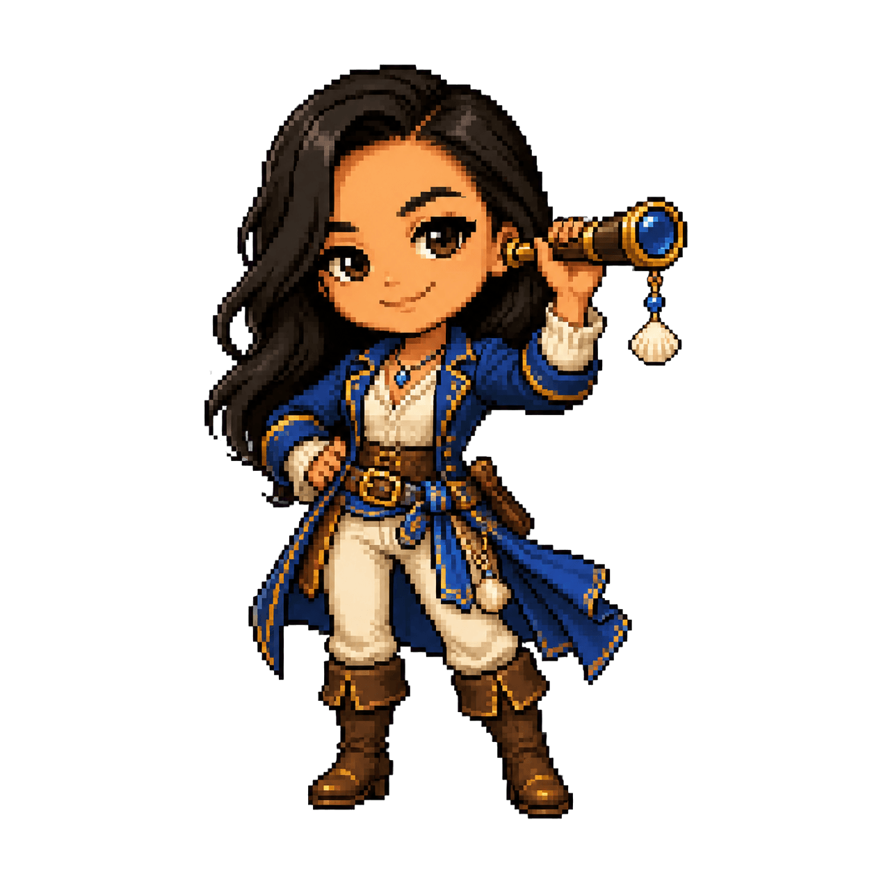 Ariana as an 8-bit pirate