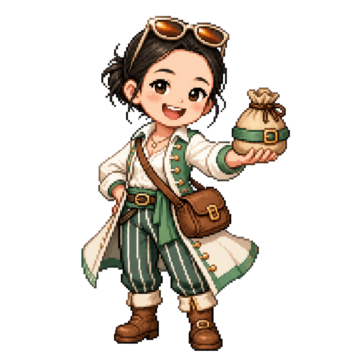 Carol as an 8-bit pirate