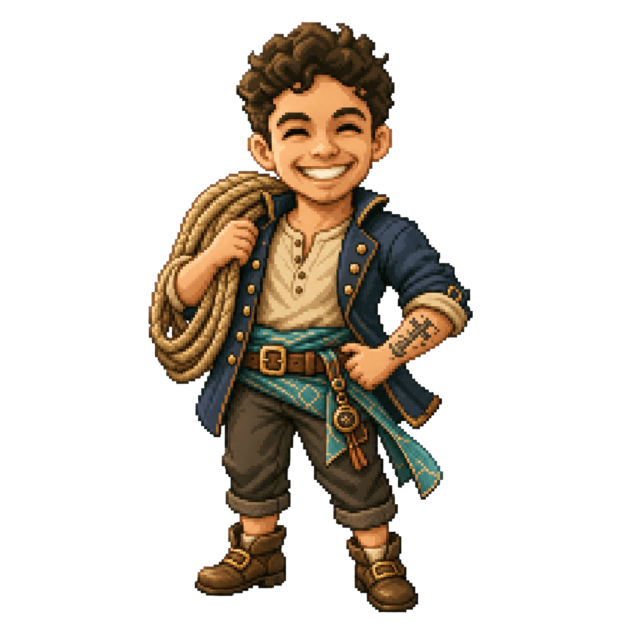 Finn as an 8-bit pirate