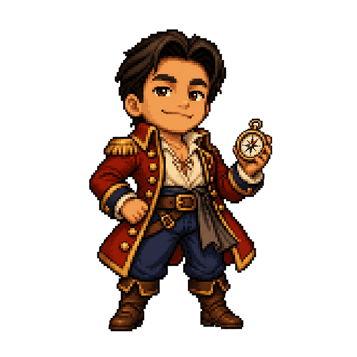 Joe as an 8-bit pirate