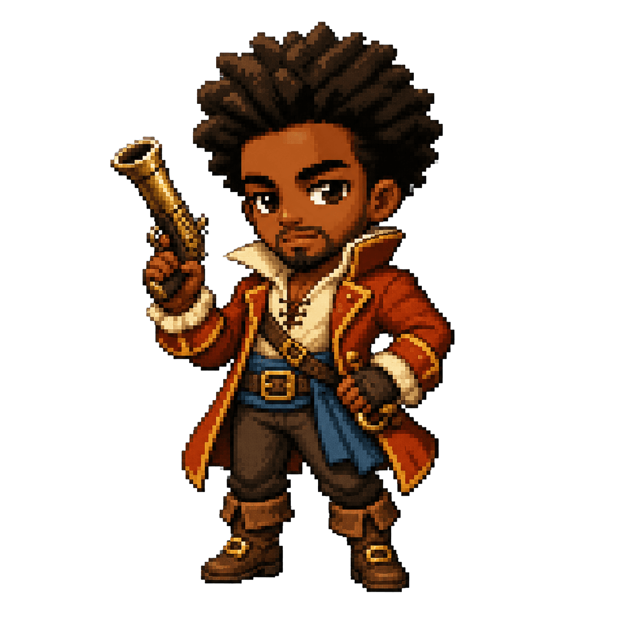 Malachi as an 8-bit pirate