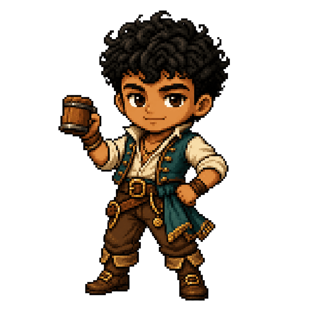Niel as an 8-bit pirate