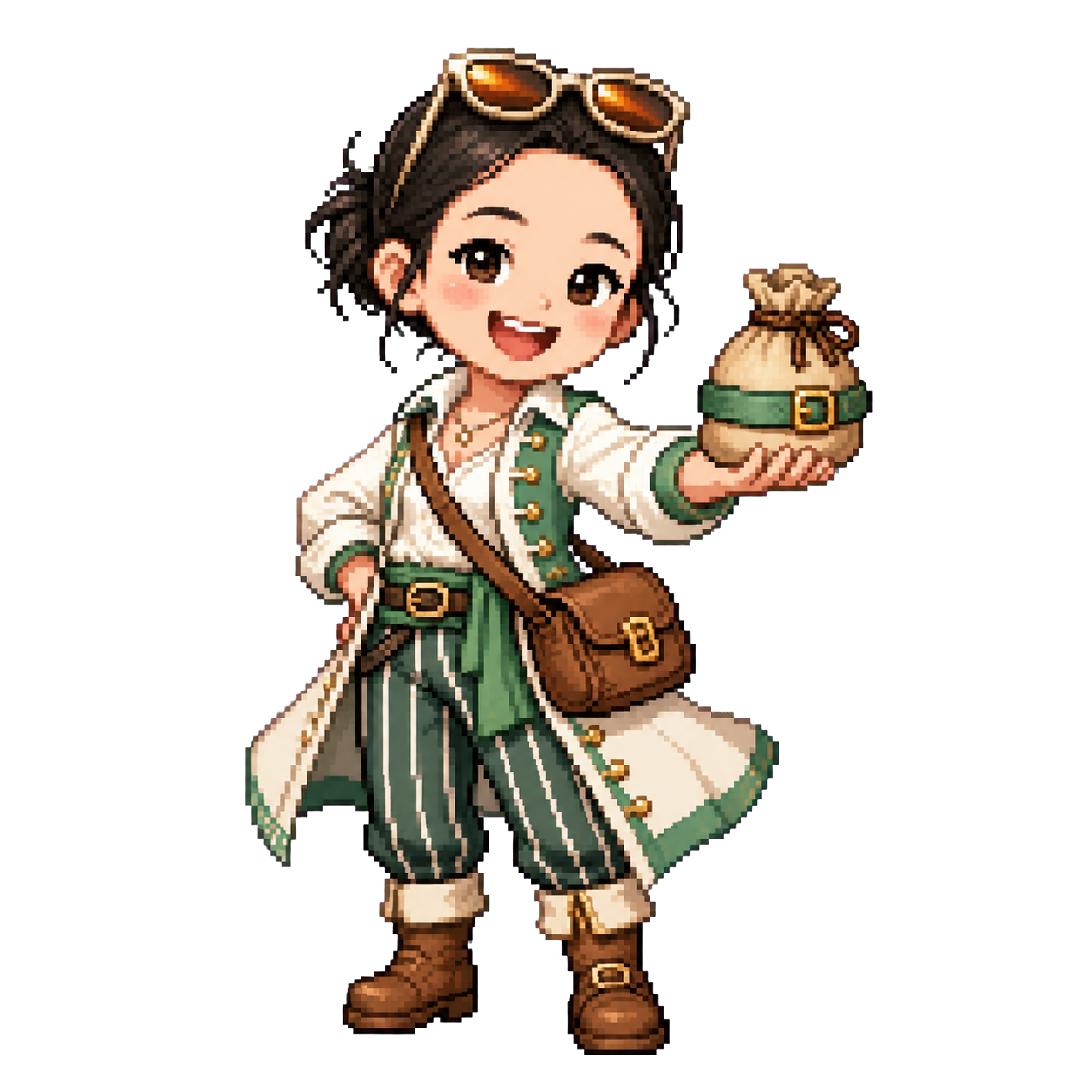 Carol as an 8-bit pirate