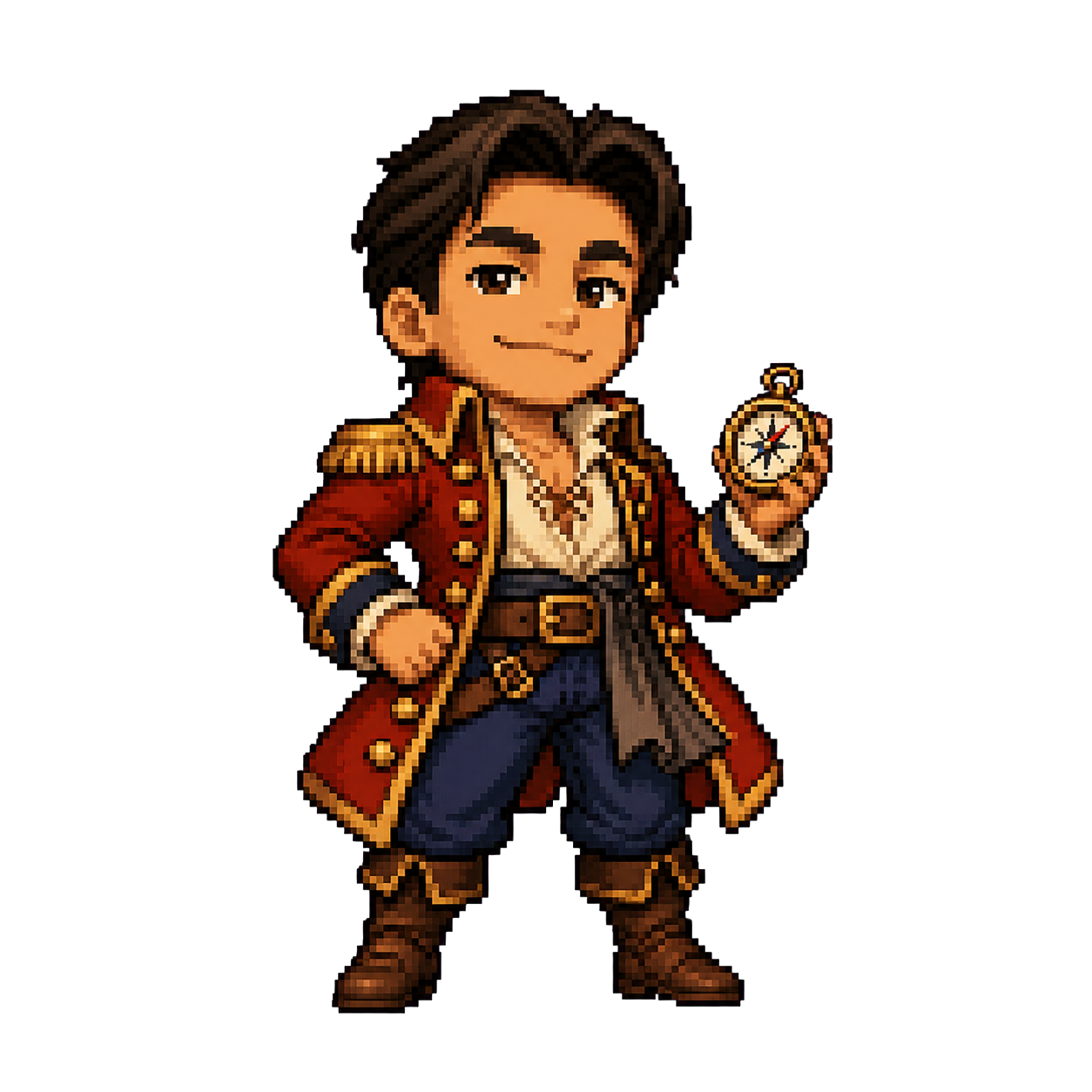 Joe as an 8-bit pirate