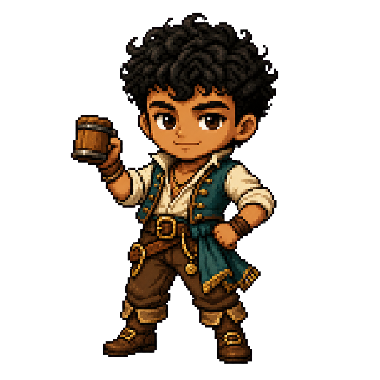 Niel as an 8-bit pirate